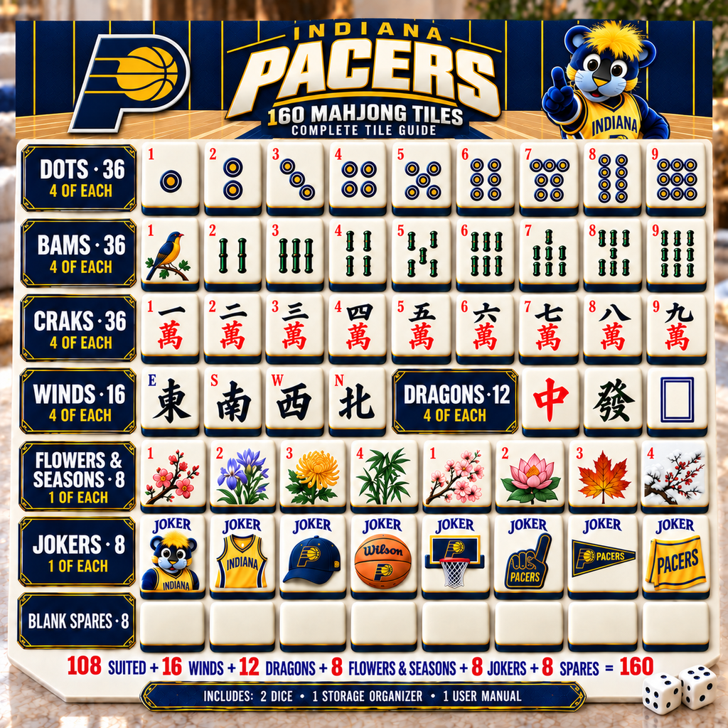 Premium IDP Mahjong Tiles Set TTMH