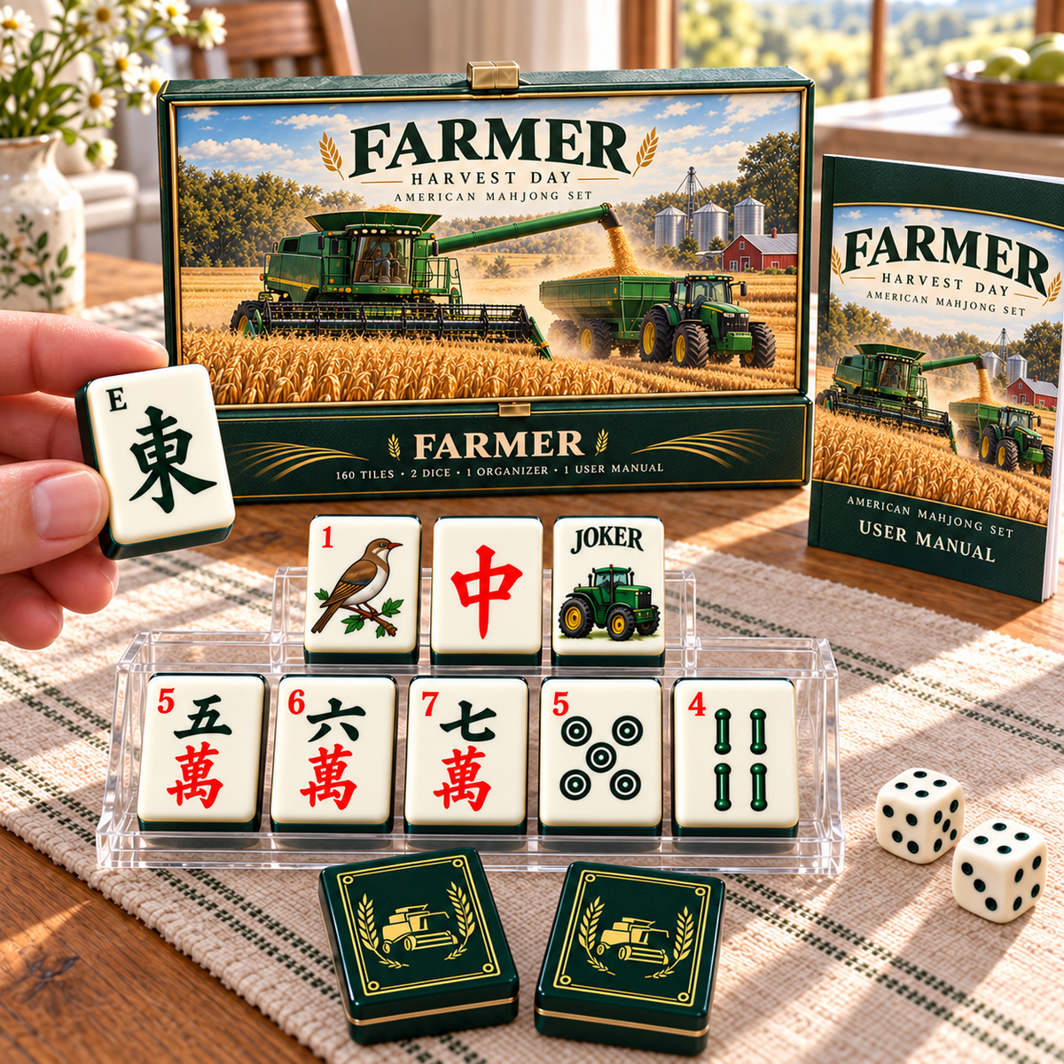 Premium FARM Mahjong Tiles Set TTMH