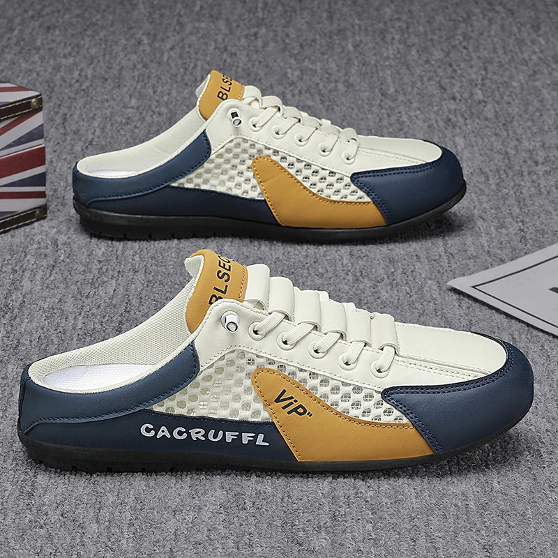 Men's Fashion Soft-soled Half Slippers Summer Men Trendy Bottom Casual Shoes Soft Sole Support Shoes Sneakers Zapatos De Hombre