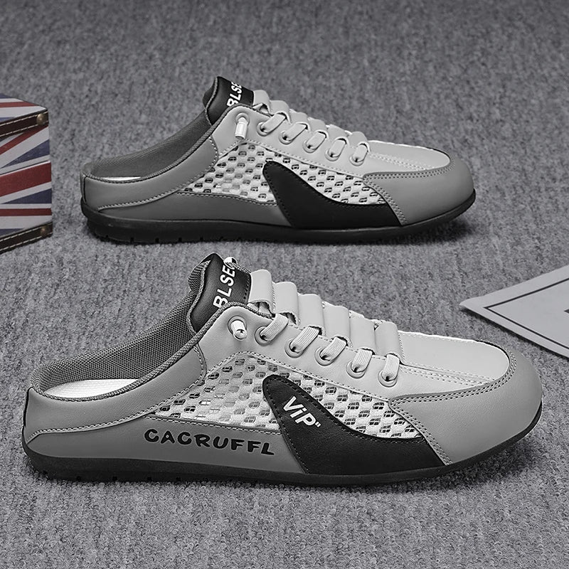 Men's Fashion Soft-soled Half Slippers Summer Men Trendy Bottom Casual Shoes Soft Sole Support Shoes Sneakers Zapatos De Hombre